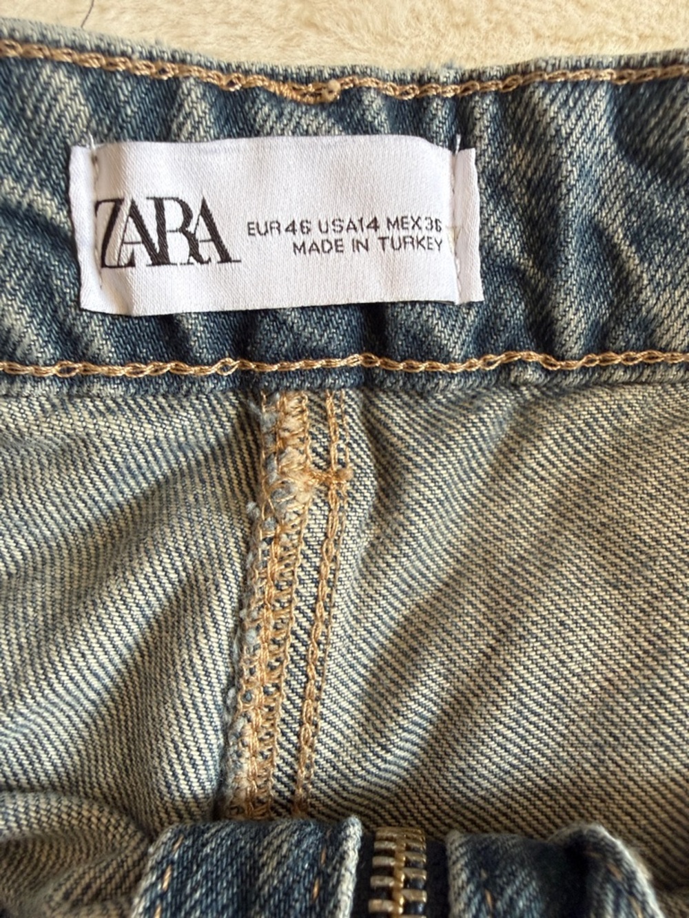 Bundle of Four Denim & Rust Jeans - Light Wash + Red - Picture 3 of 15